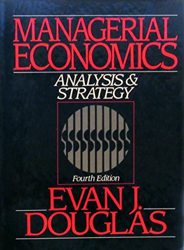 Stock image for Managerial Economics: Analysis and Strategy for sale by medimops