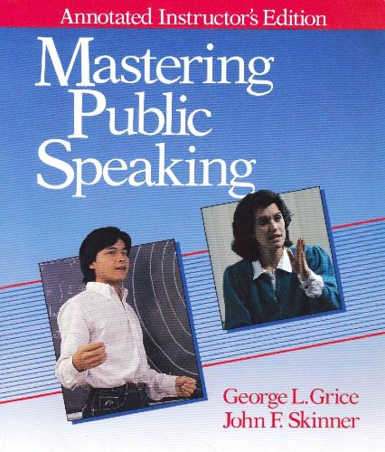 Stock image for Mastering Public Speaking for sale by Better World Books