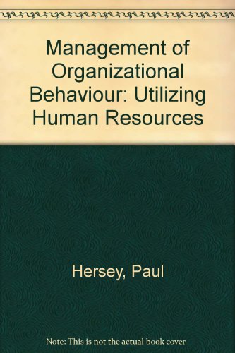 9780135549995: Management of Organizational Behaviour: Utilizing Human Resources