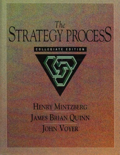 Imagen de archivo de The Strategy Process: Collegiate Edition a la venta por BookHolders