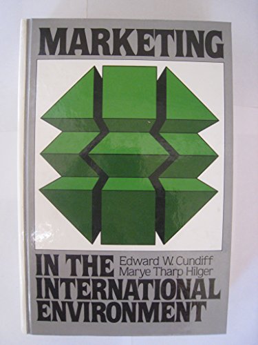 Stock image for Marketing in the International Environment for sale by Better World Books