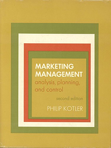 Imagen de archivo de Marketing Management : Analysis, Planning and Control a la venta por Better World Books