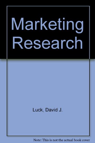 Stock image for Marketing research for sale by POQUETTE'S BOOKS