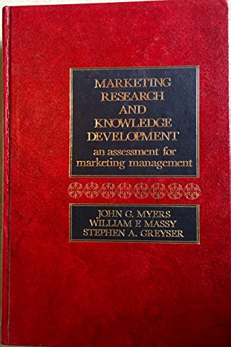 Stock image for Marketing Research and Knowledge Development: An Assessment for Marketing Management for sale by Bingo Books 2