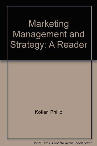 Imagen de archivo de Marketing management and strategy =: Formerly Readings in marketing management : a reader a la venta por Phatpocket Limited