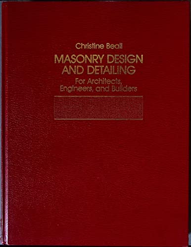 9780135591536: Masonry Design and Detailing For Architects, Engineers and Builders