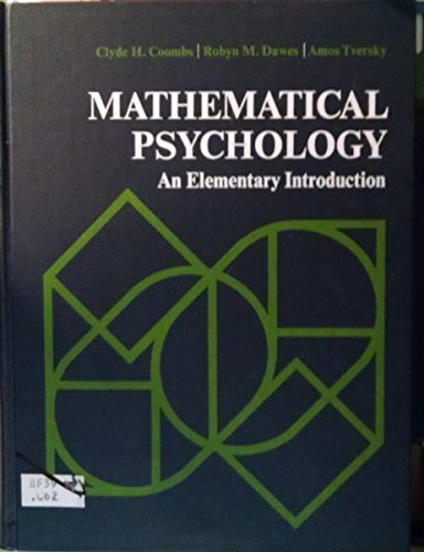 9780135621578: Mathematical psychology;: An elementary introduction (Prentice-Hall series in mathematical psychology)