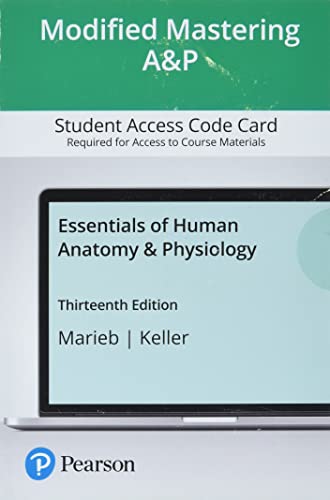 Imagen de archivo de Modified Mastering AAndP with Pearson eText -- Standalone Access Card -- for Essentials of Human Anatomy And Physiology - 18 months a la venta por jasonybooks