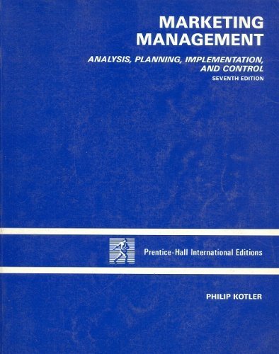 Stock image for Marketing Management: Analysis, Planning, Implementation and Control for sale by AwesomeBooks