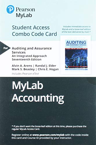 Imagen de archivo de Auditing and Assurance Services -- MyLab Acccouting with Pearson eText + Print Combo Access Code a la venta por Textbooks_Source