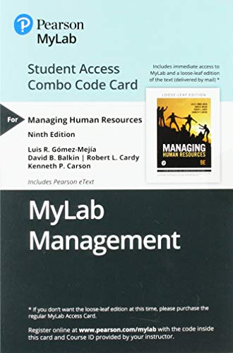 Stock image for Managing Human Resources -- MyLab Management with Pearson eText + Print Combo Access Code for sale by Textbooks_Source