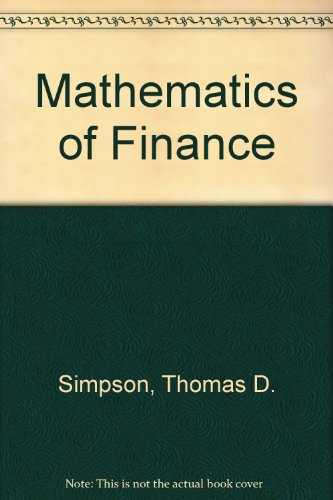 Imagen de archivo de Mathematics of Finance a la venta por ThriftBooks-Dallas