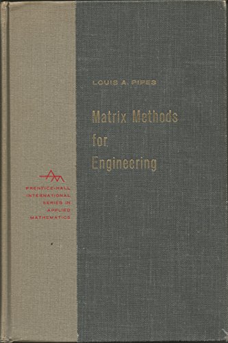 Imagen de archivo de Matrix methods for engineering a la venta por Hawking Books