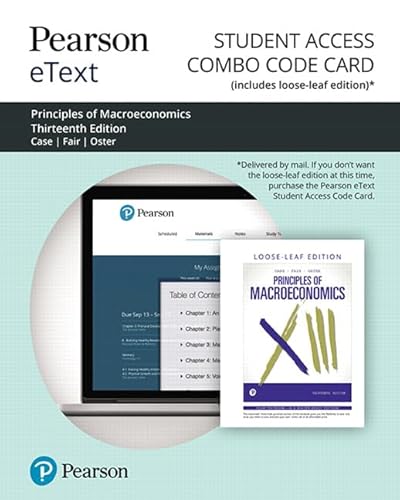 9780135662182: Pearson Etext for Principles of Macroeconomics -- Combo Access Card