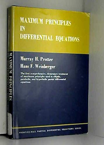 9780135663158: Maximum Principles in Differential Equations