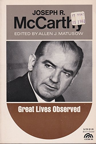Imagen de archivo de Great Lives Observed Joseph Mccarthy a la venta por ThriftBooks-Dallas
