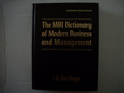 Mbi Dictionary of Modern Business and Management (9780135668948) by Van Duyn, J. A.