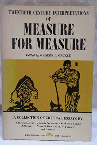 9780135677193: Shakespeare's "Measure for Measure": A Collection of Critical Essays (20th Century Interpretations S.)