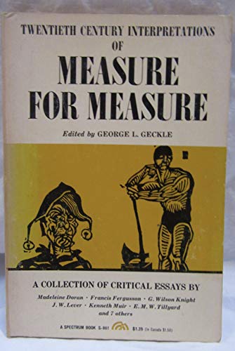 9780135677193: Shakespeare's " Measure for Measure " : A Collection of Critical Essays (20th Cent. Interpretations S)