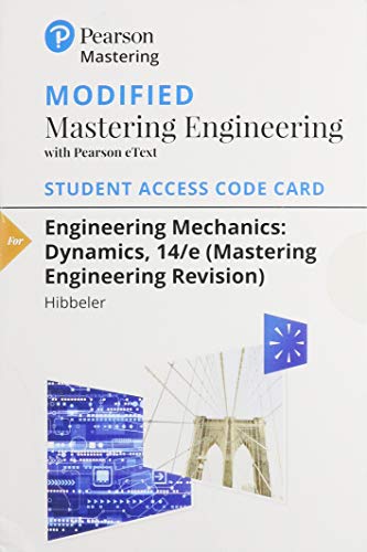 Beispielbild fr Modified MasteringEngineering with Pearson eText -- Standalone Access Card -- for Engineering Mechanics: Dynamics v.2 zum Verkauf von jasonybooks