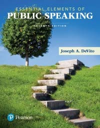 Imagen de archivo de Essential Elements of Public Speaking [RENTAL EDITION] a la venta por Front Cover Books