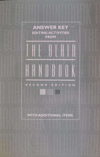 Imagen de archivo de Editing Activities From The Blair Handbook (ANSWER KEY) a la venta por GuthrieBooks