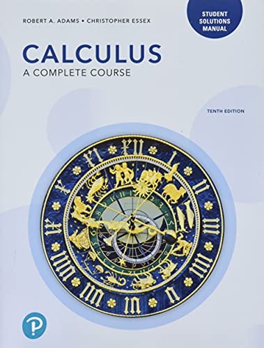 Beispielbild fr Student Solutions Manual for Calculus: A Complete Course zum Verkauf von Monster Bookshop