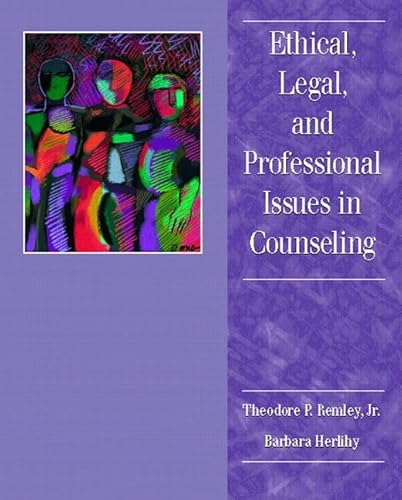 Beispielbild fr Ethical, Legal, and Professional Issues in Counseling zum Verkauf von SecondSale