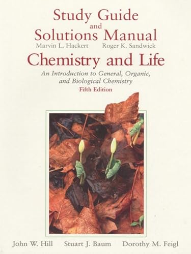 Beispielbild fr Chemistry and Life: An Introduction to General, Organic, and Biological Chemistry : Study Guide and Solutions Manual zum Verkauf von HPB-Red