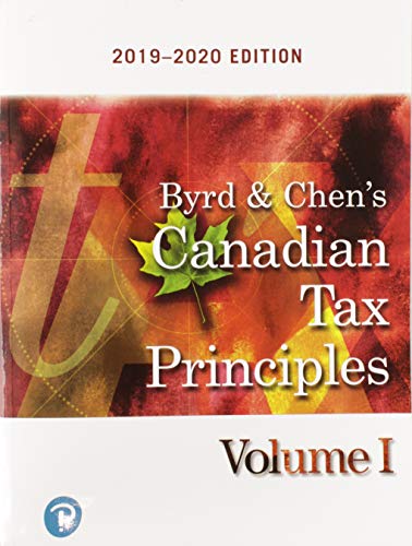 Stock image for Canadian Tax Principles 2019-2020 Edition for sale by Blue Vase Books