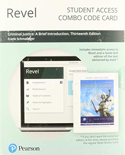 Imagen de archivo de Revel for Criminal Justice: A Brief Introduction -- Combo Access Card a la venta por Textbooks_Source
