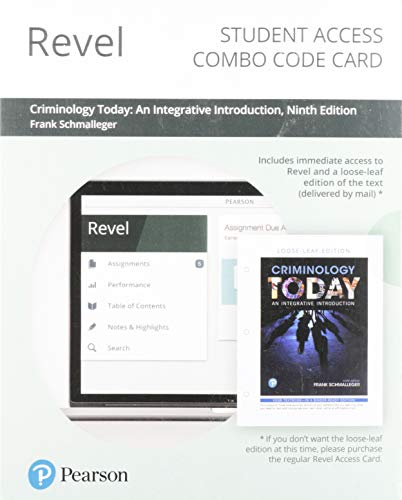 Beispielbild fr Criminology Today: An Integrative Introduction -- Revel + Print Combo Access Code zum Verkauf von SecondSale