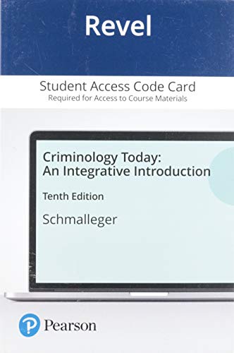 Beispielbild fr Criminology Today: An Integrative Introduction -- Revel Access Code zum Verkauf von Textbooks_Source