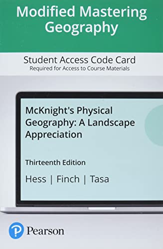 Beispielbild fr McKnight's Physical Geography: A Landscape Appreciation -- Modified Mastering Geography with Pearson eText Access Code zum Verkauf von Textbooks_Source