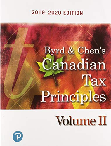 Beispielbild fr Canadian Tax Principles, 2019-2020 Edition, Volume 2 zum Verkauf von Better World Books: West