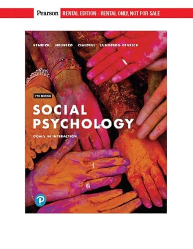 Imagen de archivo de Social Psychology: Goals in Interaction a la venta por dsmbooks