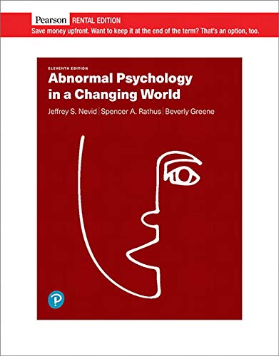 Beispielbild fr Abnormal Psychology in a Changing World [RENTAL EDITION] zum Verkauf von BooksRun