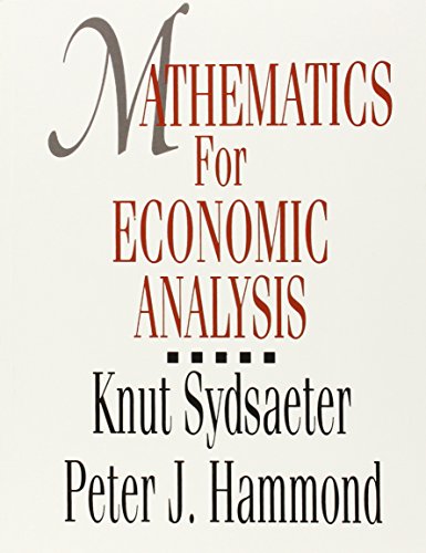 Imagen de archivo de Mathematics for Economic Analysis a la venta por ThriftBooks-Dallas