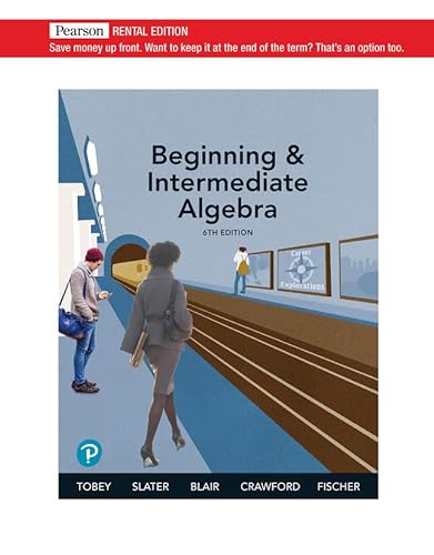 Stock image for Beginning Intermediate Algebra for sale by Upward Bound Books