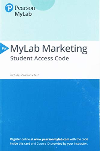 9780135839768: Marketing - 2019 Mylab Marketing With Pearson Etext Access Card: Real People, Real Choices