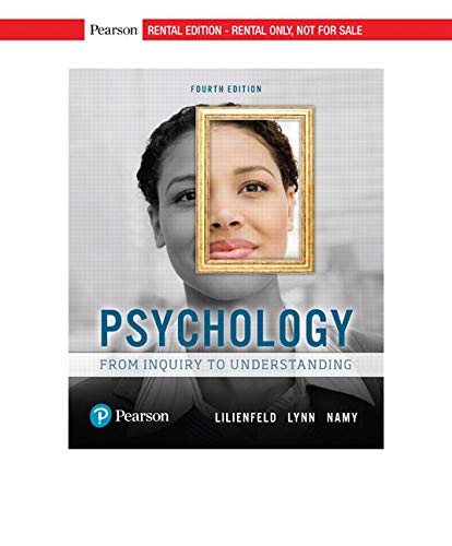 Imagen de archivo de Psychology: From Inquiry to Understanding [RENTAL EDITION] a la venta por BooksRun