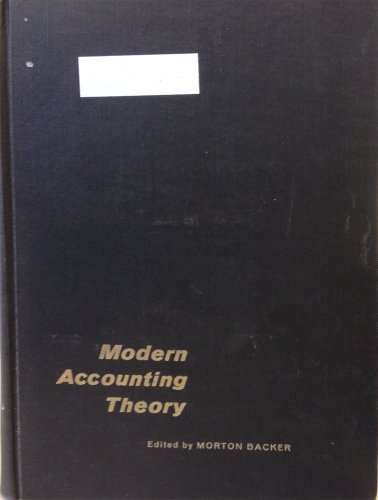 Imagen de archivo de Modern Accounting Theory a la venta por Better World Books