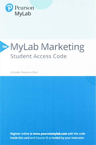 Imagen de archivo de 2019 MyLab Marketing with Pearson eText -- Access Card -- for Marketing: An Introduction a la venta por BookHolders