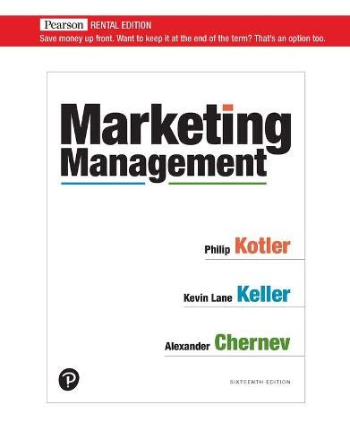 Beispielbild fr Marketing Management [RENTAL EDITION] zum Verkauf von BooksRun