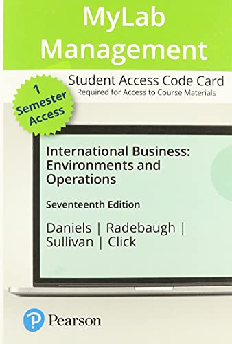 Stock image for International Business -- MyLab Management with Pearson eText Access Code for sale by Textbooks_Source