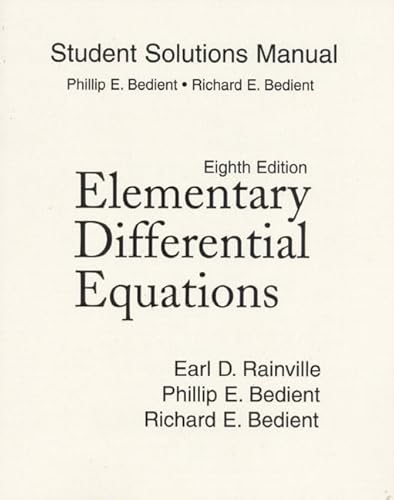 Imagen de archivo de Student Solutions Manual for Elementary Differential Equations a la venta por SecondSale