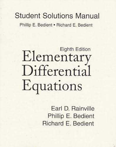 Stock image for Student Solutions Manual for Elementary Differential Equations for sale by SecondSale