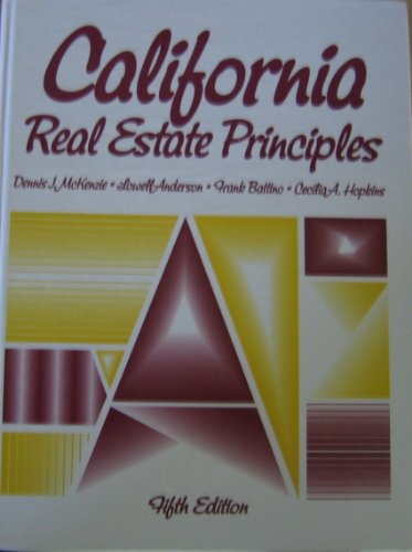 Imagen de archivo de California Real Estate Principles a la venta por Books Puddle