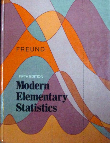 Imagen de archivo de Modern Elementary Statistics a la venta por Better World Books