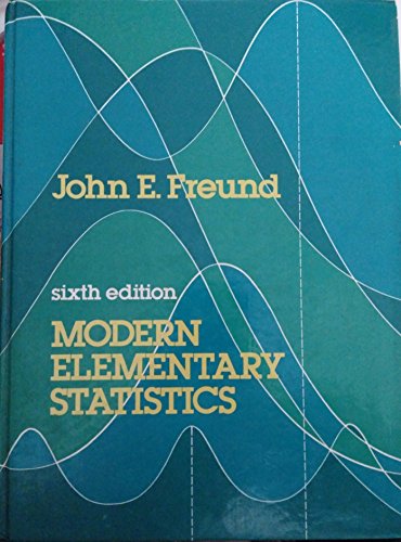 Beispielbild fr Modern elementary statistics zum Verkauf von Wonder Book